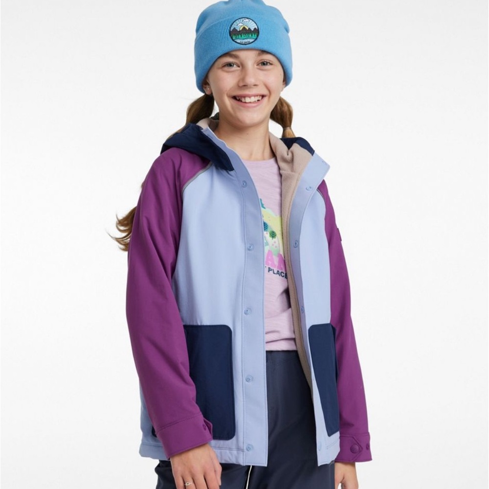 NWT Girls L.L. Bean Boundless Softshell Jacket in Malibu Blue